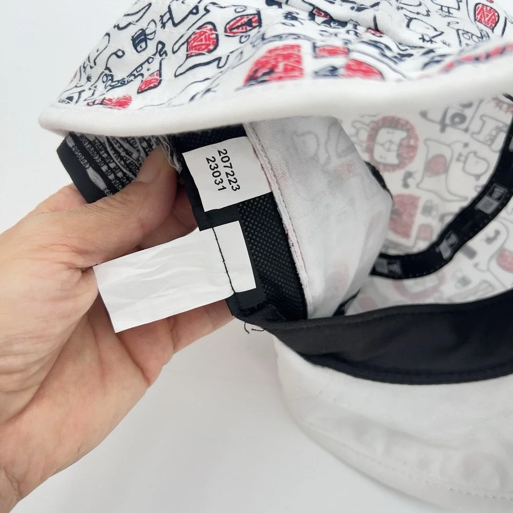 New Era Youth Los Angeles Angels Bucket Hat White AOP Cartoon Print Cotton Cap